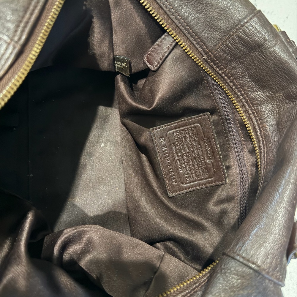 Coach Ashley in Dark Brown Leather Satchel with Gold Hardware - Picture 9 of 11